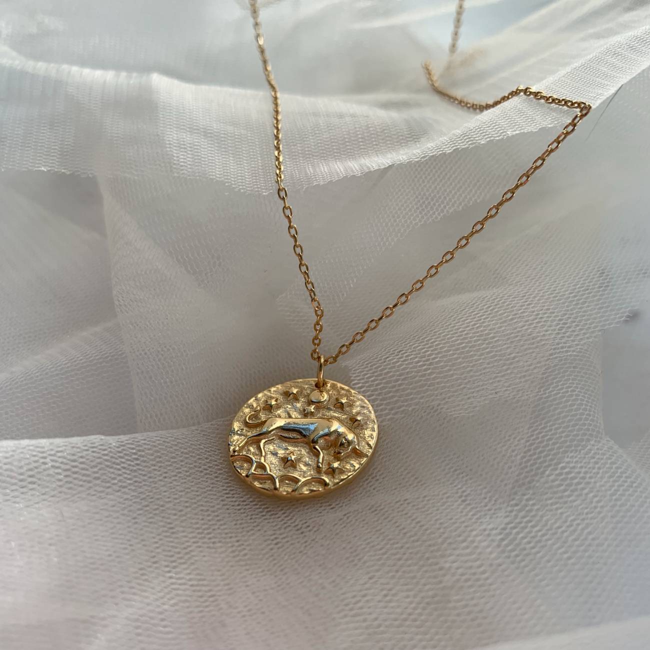 Bijou signe astrologique Taureau en argent, prĂȘt Ă offrir dans son Ă©crin, idĂ©e cadeau femme ou ado.