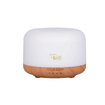 Diffuseur blanc avec socle bois clair-0