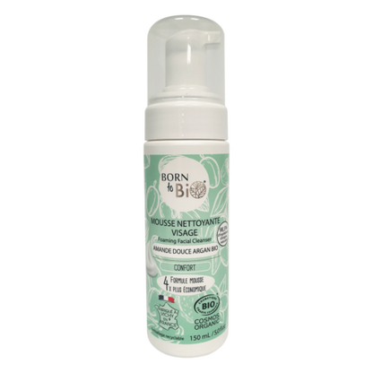 Sweet Almond Argan Facial Cleansing Foam - Certified organic-0