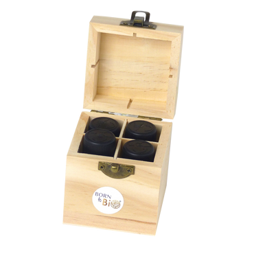 Wooden box for 4 bottles of oils-1