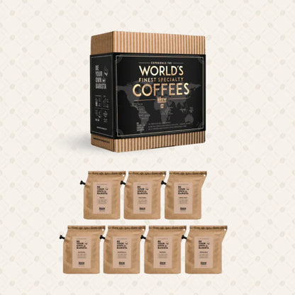 Coffret café World’s Finest Coffees avec sélection complète de cafés de spécialité en cafetières nomades, idée cadeau dégustation premium – KoolKado
