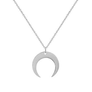 Collier en argent 925 avec pendentif lune croissante, bijou intemporel et hypoallergénique, idée cadeau femme.