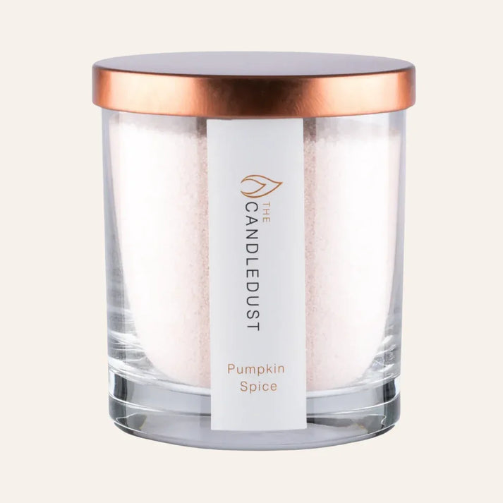 Idées cadeaux pour adulte : bougie parfumée Lemongrass Ginger Candledust en verre avec couvercle cuivre, élégante et prête à offrir