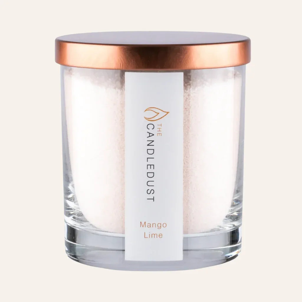 Idées cadeaux pour adulte : bougie parfumée Lemongrass Ginger Candledust en verre avec couvercle, élégante et prête à offrir