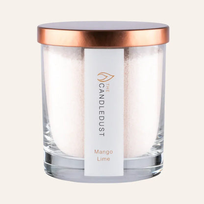 Idées cadeaux pour adulte : bougie parfumée Lemongrass Ginger Candledust en verre avec couvercle, élégante et prête à offrir