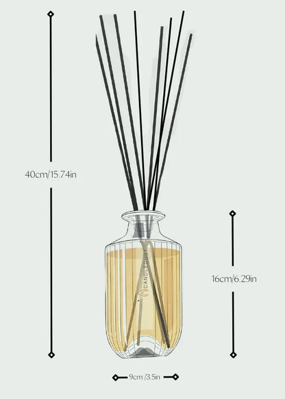 Idées cadeaux premium avec diffuseur de parfum d’intérieur et bâtonnets noirs, idéal pour offrir un objet décoratif et durable.