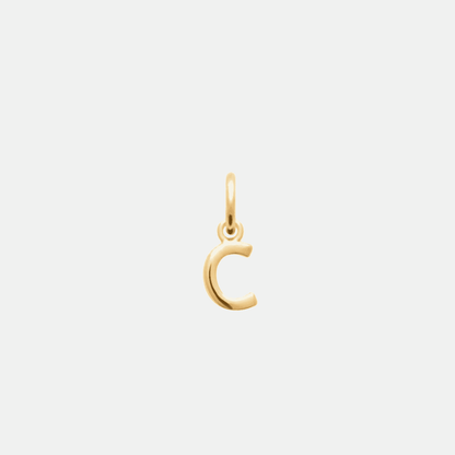 Lettre initiale dorée en plaqué or 24 carats à glisser sur bijou personnalisé, fait main en France, cadeau élégant et symbolique, idée cadeau femme.