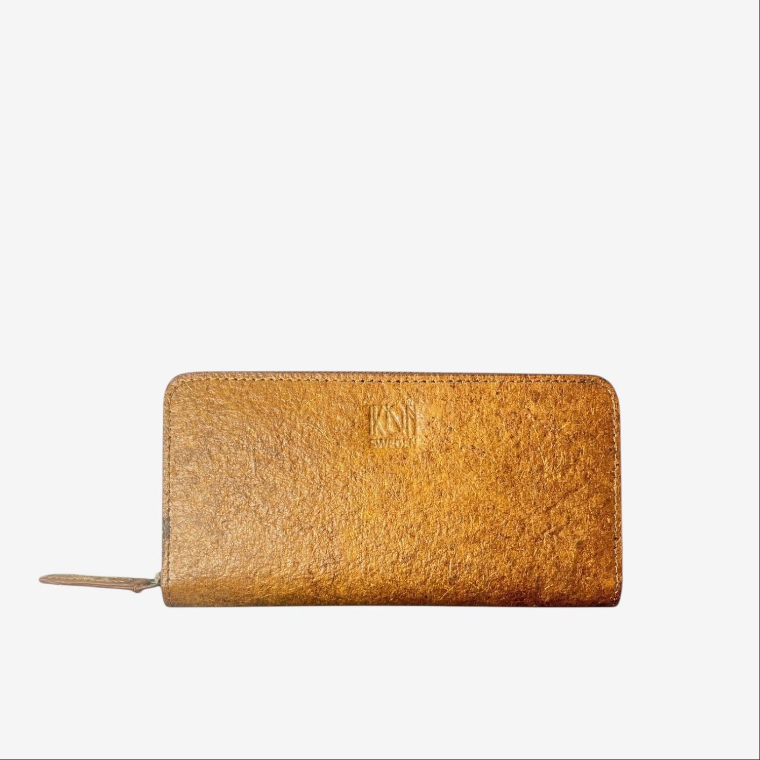 Portefeuille long zippé Kochi en cuir de coco végétal, grand format élégant et responsable, idée cadeau femme – Koolkado